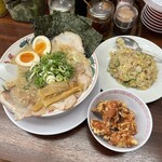 Ra-Men Kairikiya - 特製醤油全部のせラーメン&焼きめし唐揚げ定食