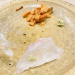 うを徳 - 淡路島産 星鰈＆　函館産 小川 馬糞海胆