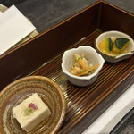天ぷら わかやま - 前菜三種