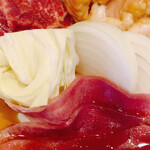 焼肉ほんまもん - キャベツ、玉ねぎ