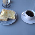 イチ カフェ - 料理写真:小布施ブレンドとお隣はクロックムッシュ