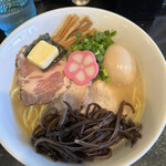 上州濃厚中華蕎麦 はたお商店 - 鶏白湯キクラゲトッピング♬