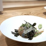 Sushi To Amakusadaiou Amane - ◆鯖（五島）のごま和え・・鯖の旨味を感じ美味しいとか。