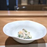 鮨と天草大王 天音 - ◆柿としめじの白和え・・優しい味わいで、1品目に最適。