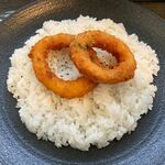 一文字カリー店 - ライス小とイカリングフライ