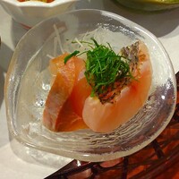 ゆうがた - カンパチと黒ムツのお刺身で、新鮮で美味しかったです。
