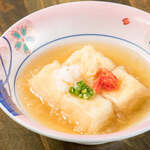 Deep-fried tofu with golden sea bream soup stock