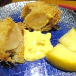 Oirase Keiryuu Hoteru - 帆立貝柱カダイフ巻き揚げ　リンゴ添え