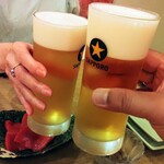 大黒屋 - 先ずはビールで乾杯です　(^O^)／C□☆□D＼(^_^ ) 