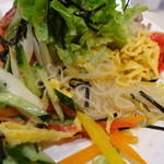 ビストロ茶葉蘭 - 緑豆春雨で作ってもらった低カロリー高蛋白の冷やし中華