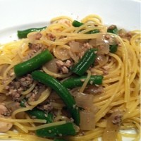 銀座イタリアン Fabi's  - イカとインゲンのパスタ