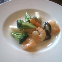 桃李 - 【2013/5】初夏のリッチランチ(ｸｰﾎﾟﾝ購入で2000円)・海老と野菜の葱生姜炒め