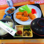 お食事処 河童 - 日替わりワンコインランチ・カキフライ定食　５００円（税込）デフォ【２０２２年１１月】
