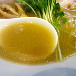 味玉煮干そば　スープアップ