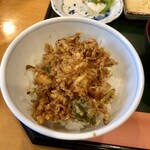 天ふじ - ミニかき揚げ丼にしていただきました