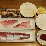 ディオ - 今夜の食卓「刺身３種、焼きさば」(2022.11.07)