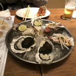 OysterTable - ライムポン酢、ローストビーフ、いくらと海苔