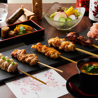 Because it's originally produced in-house, it's extremely fresh♪ "Shoujidori" Yakitori course starts from 4,400 yen