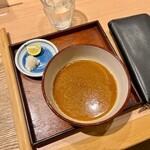 塩そば まえだ - さんまのつけそば　つけ汁