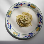 Fresh pasta with gorgonzola sauce