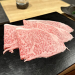 肉割烹 五平 - 火の物　和牛と松茸のすき焼き