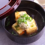 Deep-fried tofu with tororo kelp
