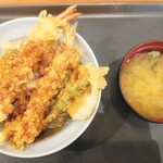 Tendon Tenya Toyama Hongo Ushin Ten - 上天丼＆お味噌汁