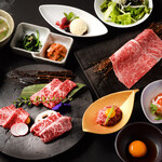 Hishakaku - 100%生肉ユッケ前菜とサーロインの焼きしゃぶランチコース　「粋」iki