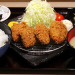 Beautiful pork fillet cutlet set meal