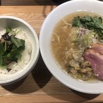 鴨出汁中華蕎麦 麺屋yoshiki - 鴨と浅利そば（塩）