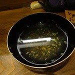 巽蕎麦 志ま平 - そばがきを食べた後に蕎麦湯を注いでくれました