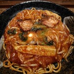 ラーメンBAR やきそばー HIT - ソース焼きそば。。あっ！顔