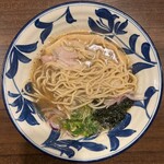 串焼 鶏白湯 極み鶏 - 全粒粉入り平打ち中太麺