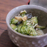 Nakamuraya - "醋拌鰻魚（うざく）"、鰻鱺（むなぎ）＋生薑絲（くれのはじかみせん）