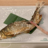 すぎ山 - 焼物（名残の鮎塩焼、はじかみ）