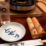 どぜう飯田屋 - 山椒と七味は同じ浅草の『やげん堀』のを使ってるそうです