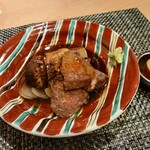 旬菜真柏 - 松茸玉ねぎ牛ランプステーキ