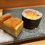 Sushi Fukuju - トロ択巻き＆たまご焼き