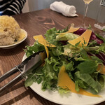 ekaki - 鱈ポテトサラダとサラダ