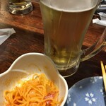 町の居酒屋　西菜 - "生ビールとお浸し"