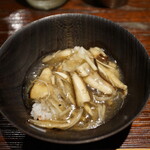 鈴田式 - 松茸餡をかけたご飯