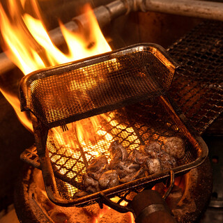 Gorgeous grilling of fresh local chicken! Exquisite charcoal grilled food full of flavor!