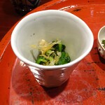 草喰 なかひがし - 間引き菜（大根葉）のおひたし