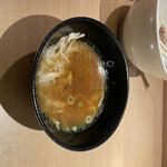 らぁ麺 はやし田 - 最初の状態を撮り忘れてしまった。スープをかけて食べるお茶漬け。