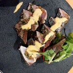 鉄板焼とお好み焼 みしまや - カツオのタタキ