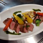 鉄板焼とお好み焼 みしまや - 羊ロースのソテー