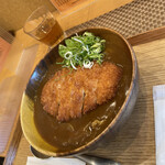 めん工房 庵都 - カツカレーうどん1000円