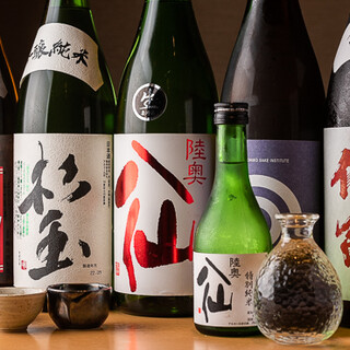 地酒八仙をはじめとする20種類ほどの日本酒！