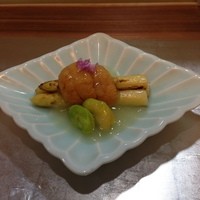 御料理 寺沢 - 焼ホワイトアスパラのジュレ