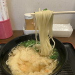 まねきのえきそば - 「天ぷらえきそば」の中華麺